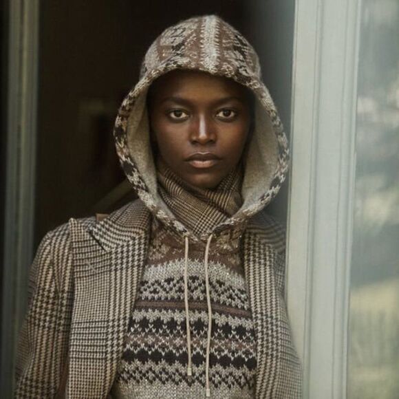 Ralph Lauren Collection ~ Fall 21 Isla Truffle & Morel Glen Plaid Wool Top Coat - Picture 7 of 17